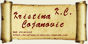 Kristina Ćojanović vizit kartica